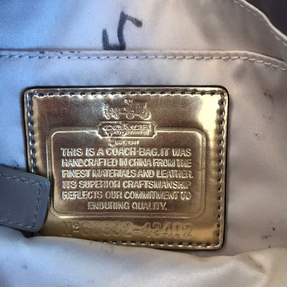 Coach silk gray clutch - Picture 5 of 5